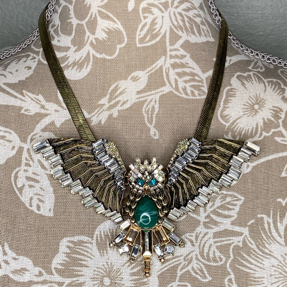 Rare Vintage Owl in Flight Necklace